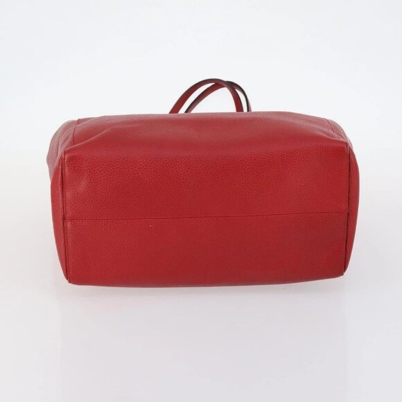 GUCCI Swing Tote Bag Leather Red Gold 354397 Auth 144275 - Picture 7 of 16